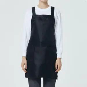 블랙 H형 어깨끈 무지 가벼운 앞치마 식당 업소용 홀