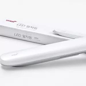 (다올)LED원형일자등 30W-D 주광색 번개표 전자식등기구