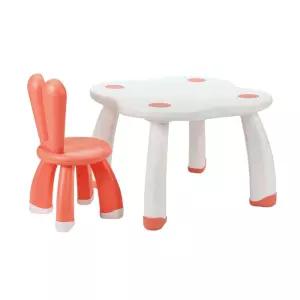야야 레빗 유아 테이블 의자 세트 (코랄B) 토끼 유아책상 토끼테이블