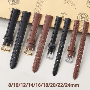 PU 가죽 시계줄 슬림 소프트 손목밴드 방수 유니버셜 팔찌 8mm 10mm