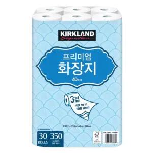 코스트코 커클랜드 휴지 3겹40m30롤1팩 두루마리 화장지 물에잘녹는 무형광 프리미엄