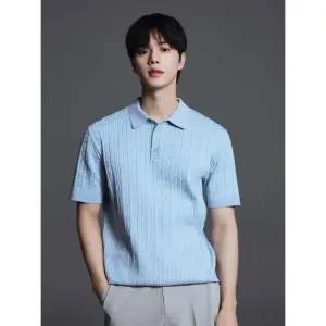 폴햄 PHG2ET1470 남성 니트 울 카라 케이블 반팔 _ 6256258