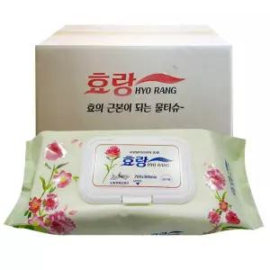 효랑 특대형 빅사이즈 물티슈 캡형 60매x20개-박스