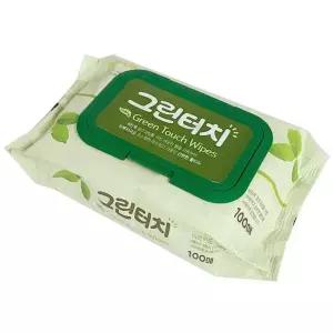 물티슈 간편한물티슈 피톤치드 그린터치 물티슈100매(캡형)
