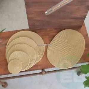 황마 로프코스터 50x35cm 원형라탄매트 라탄테이블매트