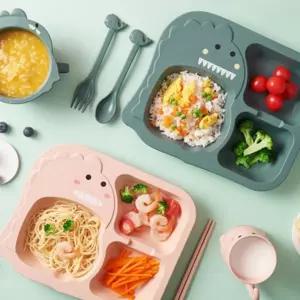 (다올)유아식판 세트 아기 어린이 흡착식기 그릇 용기