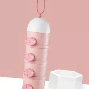(다올)휴대용 소분통 4단 단백질 프로틴 가루 밀폐 보관