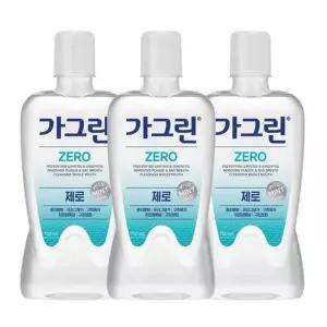 [제이큐]가그린 제로 구강청결제 750ml x 3개+100ml