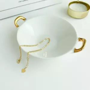 체인 하트 딸랑이 14k 18k 팔찌14k화이트골드19cm