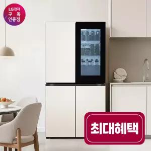 [상담시최고혜택/최대 상품권]LG 디오스 AI 오브제 냉장고 (노크온) 870L T876MEE312 포토후기+결합혜택 김치냉장고