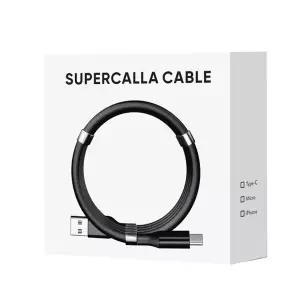 라온 Supercalla 마그네틱 자석 8핀 고속 충전케이블 1.8M 블랙
