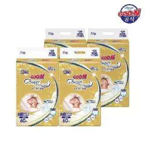 군기저귀 프리미엄 밴드 신생아(SS) 60P x 4팩