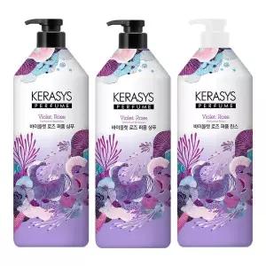 케라시스 퍼퓸 바이올렛 로즈세트샴푸, 1L, 2개 플러스 린스,