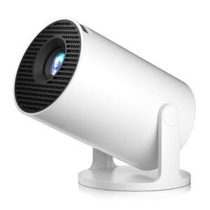 [2025년 신제품] HY300PRO+ 스마트 4K 프로젝터 WiFi 블루투스, Salange 미니 Android 11.0, 숏스로 1080P HD, 180 조절 가능, 자동 키스톤 보정, 야외 영화 휴대용