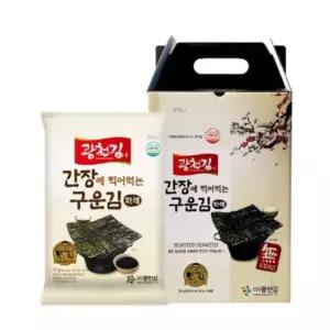 광천김 간장에 찍어먹는 구운 파래김 선물 세트 10봉