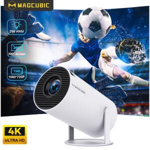 가정용 빔프로젝터 MAGCUBIC 프로젝터 HY300 PRO 4K 안드로이드 11 듀얼 Wifi6 290ANSI Allwinner H713 BT5 1080P 1280 720P 시네