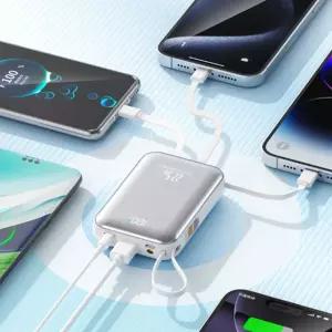 20000mAh 초고속 보조배터리 멀티단자 일체형케이블 4대동시충전 손전등
