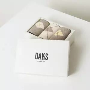 [닥스](강남점)DBSS6E703WT [무압박][여성중목3족] 체크 포인트 면혼방 중목 3족세트