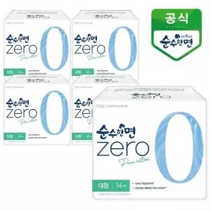 [깨끗한나라] 순수한면 제로zero 대형 14개입x5팩