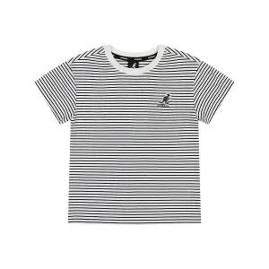 [롯데백화점]캉골 로고 포인트 숏 슬리브 스트라이프 티셔츠 SB 0232 블랙 (ASBCRT02320BK)