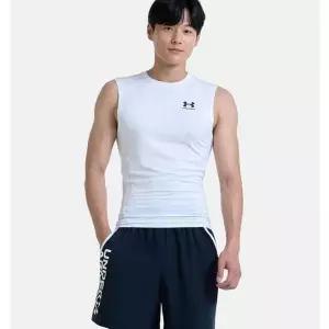 매장정품 UNDERARMOUR 언더아머 (1361522-100)남성 기능성 나시 UA 히트기어 컴프레션 헬스 짐웨어 1361522