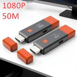 무선 HDMI 호환 송기  50M  익스텐더 어댑터  프로젝터 노트북 PC 용 TV 스틱 동글
