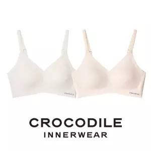 [크로커다일 언더웨어]소프트핏 쉘론 후크형 브라2종 오트밀 라이트베이지 CDWBR5M1314