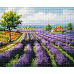 라벤더 풍경 (캔버스) 보석십자수 40x50