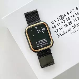 우먼스9999 애플워치 울트라 케이스 2 3 라인하드 49mm 커스텀 완벽 호환 블랙/골드