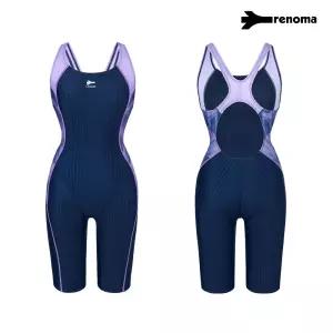 여성 액티브 4부 반신수영복 네이비 RN-LS2F867-NV_CA