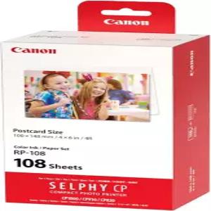 Canon RP-108 컬러 잉크/종이 세트 Selphy CP910/CP820/CP1200/CP1300/CP1500과 호환 가능