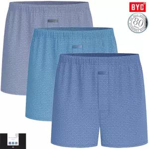 BYC격자무늬 패턴 하이앤노블 80수트렁크팬티3매입MCG1542