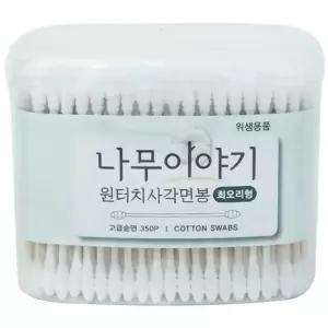 사각면봉 나무이야기 350p 회오리형 귀이개 건강용품 출산육아용품 면봉