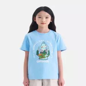 [정상가 35000원] [온라인전용] 그래픽 반팔티셔츠 (라이트블루) OD262ISS92_