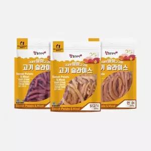 [하프클럽/셀럽하우스]헬로도기 참좋은간식 그대로 말랑고구마 고기슬라이스 200g
