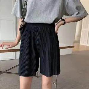여름바지 빅골지 숏팬츠 여성 데일리 밴딩 반바지 4부
