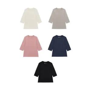 브이컷 26SS 면100 튜블러 7부소매 티셔츠 5종