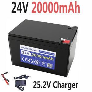LiFePo4 리튬 배터리 24V 20Ah 18650 팩 전기 자동차 자전거 보트용 내장형 30A BMS