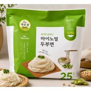 마이노멀 100% 국산콩 두부면 저칼로리 두유면 식단 단백 글루텐프리 130g 12개입