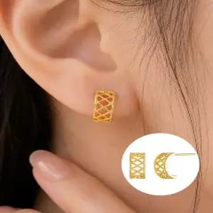 오벨리 24K 순금 프레리 금 침 여자 명품 귀걸이 0.84g 1.17g