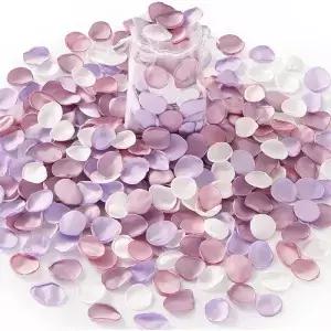 50/100/200Pcs 로맨틱 분위기를위한 고급스러운 4cm 실크 장미 꽃잎 웨딩 장식 꽃 바구니 저녁 식사 테이블