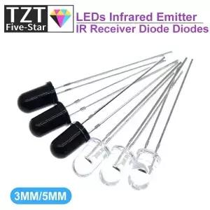 TZT 10/20/50개 3mm 940nm LED 적외선 발광체 및 IR 수신기 다이오드 301A 아두이노용