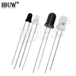 100PCS F3 F5 3MM 940nm LED 적외선 이미터 및 IR 수신기 다이오드 Arduino 용 튜브에