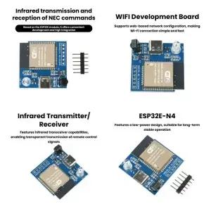 ESP32E-N4 적외선 IR 송수신 모듈 NEC 프로토콜 WiFi 투명 전송 스마트 홈 제어용