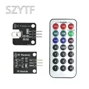 로봇 공학 프로젝트 용 적외선 송신기 및 수신기 모듈 38KHz Arduino 단일 칩 전자 블록 IR 원격 제어