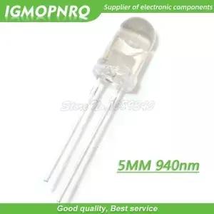 100pcs led 5mm 940nm ir 적외선 방출 라운드 튜브 라이트 다이오드 igmopnrq