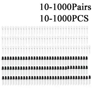 10-1000개/쌍 5MM 940nm LED 적외선 이미터 및 IR 수신기 다이오드 아두이노용