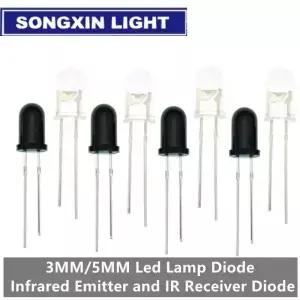 Arduino용 10쌍 3mm 940nm LED 적외선 이미터 및 IR 수신기 다이오드 301A