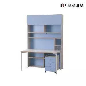 [보루네오하우스]앳홈 데스크 1400폭 전면책상세트 (이동서랍장포함)