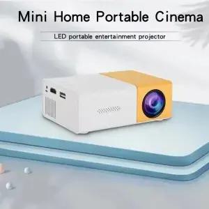 Emiuzek YG300 미니 휴대용 프로젝터 플러그인 폰 LED 홈 시어터 야외 엔터테인먼트
